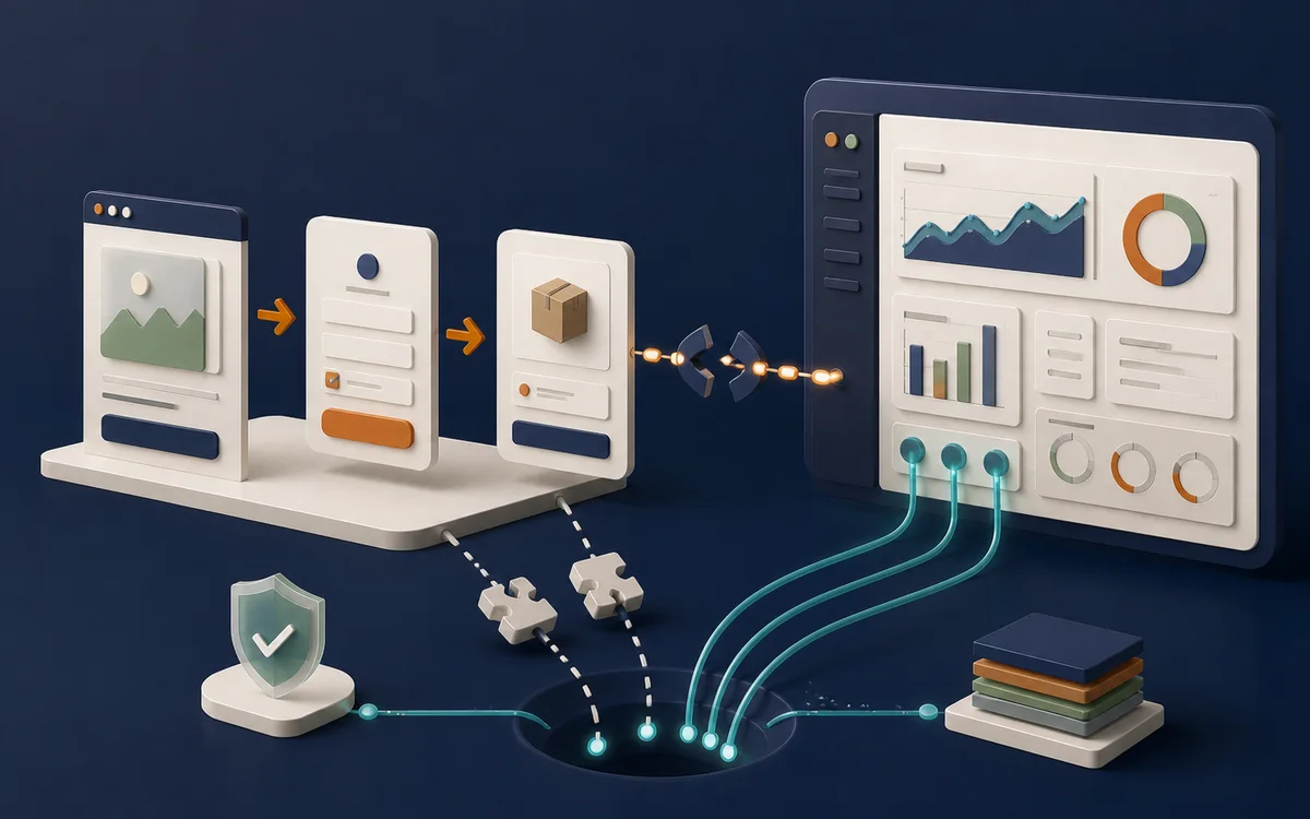 Website customer journey connected to a dependable analytics dashboard