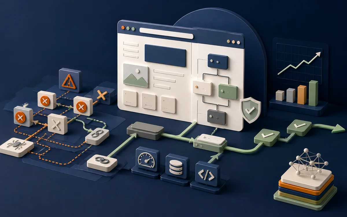 Technical SEO diagnostics across site architecture, redirects and performance