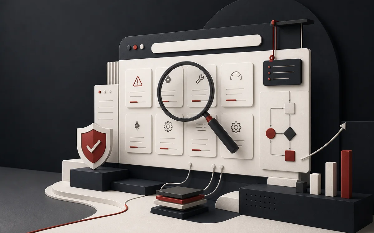 Website clarity review examining messaging, customer journey, technical quality and trust